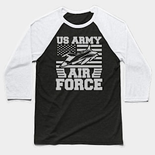 US Flag Airplane Patriotic American Pilot Baseball T-Shirt